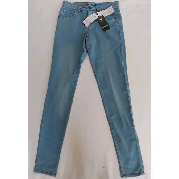 New GUESS Girls Blue Denim Jeggings Size 16 Light‎ Medium Wash - Picture 1 of 5